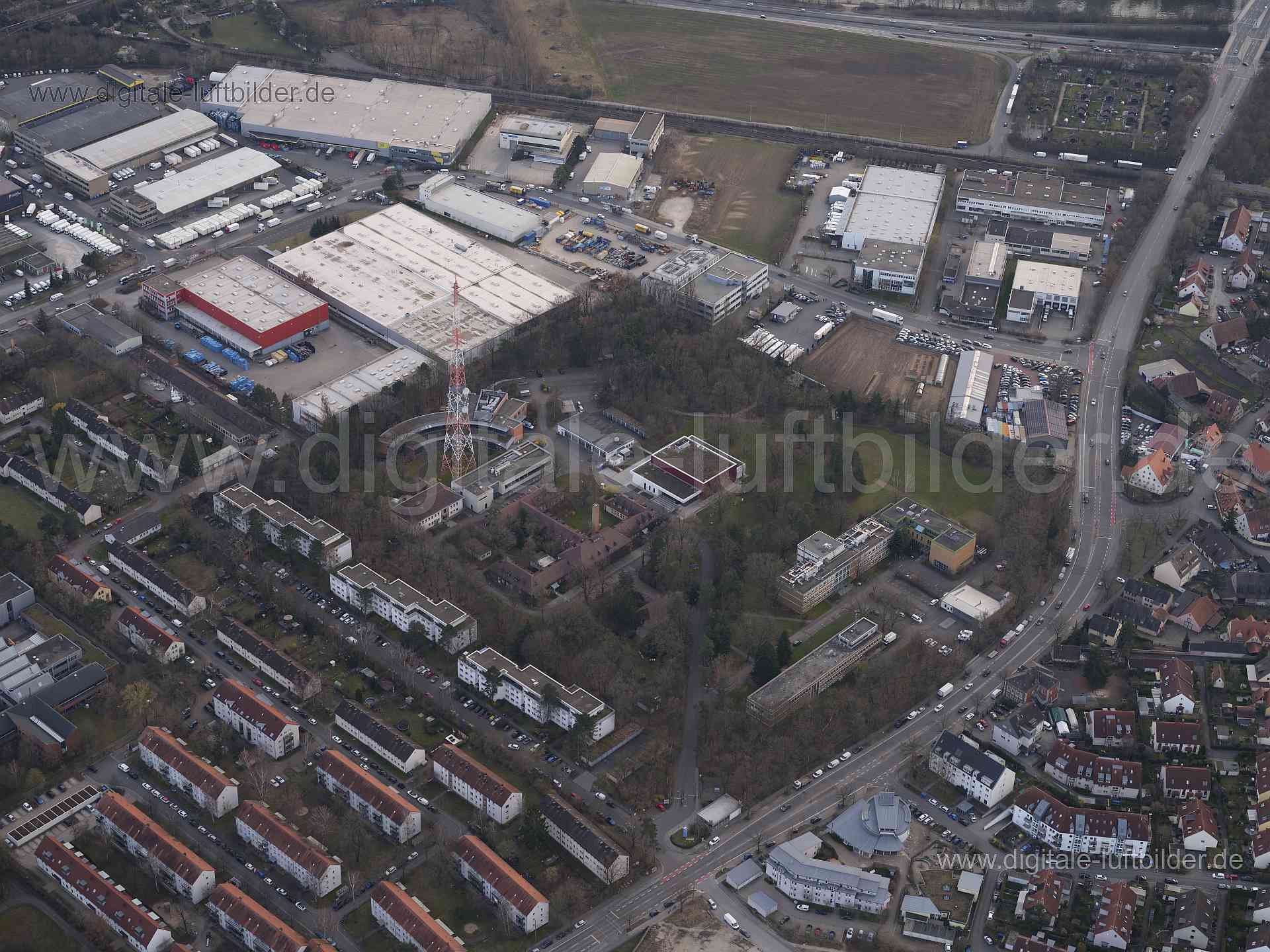 Titel: Bayerischer Rundfunk, Bildnummer: f530670, Ort / Stadt: Nürnberg, (Land)Kreis: kreisfreie Stadt Nürnberg, Regierungsbezirk: Mittelfranken, Bundesland: Bayern, Aufnahmedatum: 09.03.2024, Schlagwörter: Deutschland, 90431, Alte Wallensteinstraße, Dieckmannstraße, Edisonstraße, Guerickeweg, Hartungstraße, Heinrich-Hertz-Straße, Henftlingstraße, Hornungstraße, Kattowitzer Straße, Kuchweg, Marconistraße, Nürnberg, Oerstedstraße, Sommerstraße, Tillystraße, Wallensteinstraße, Winterstraße, Bayeri
