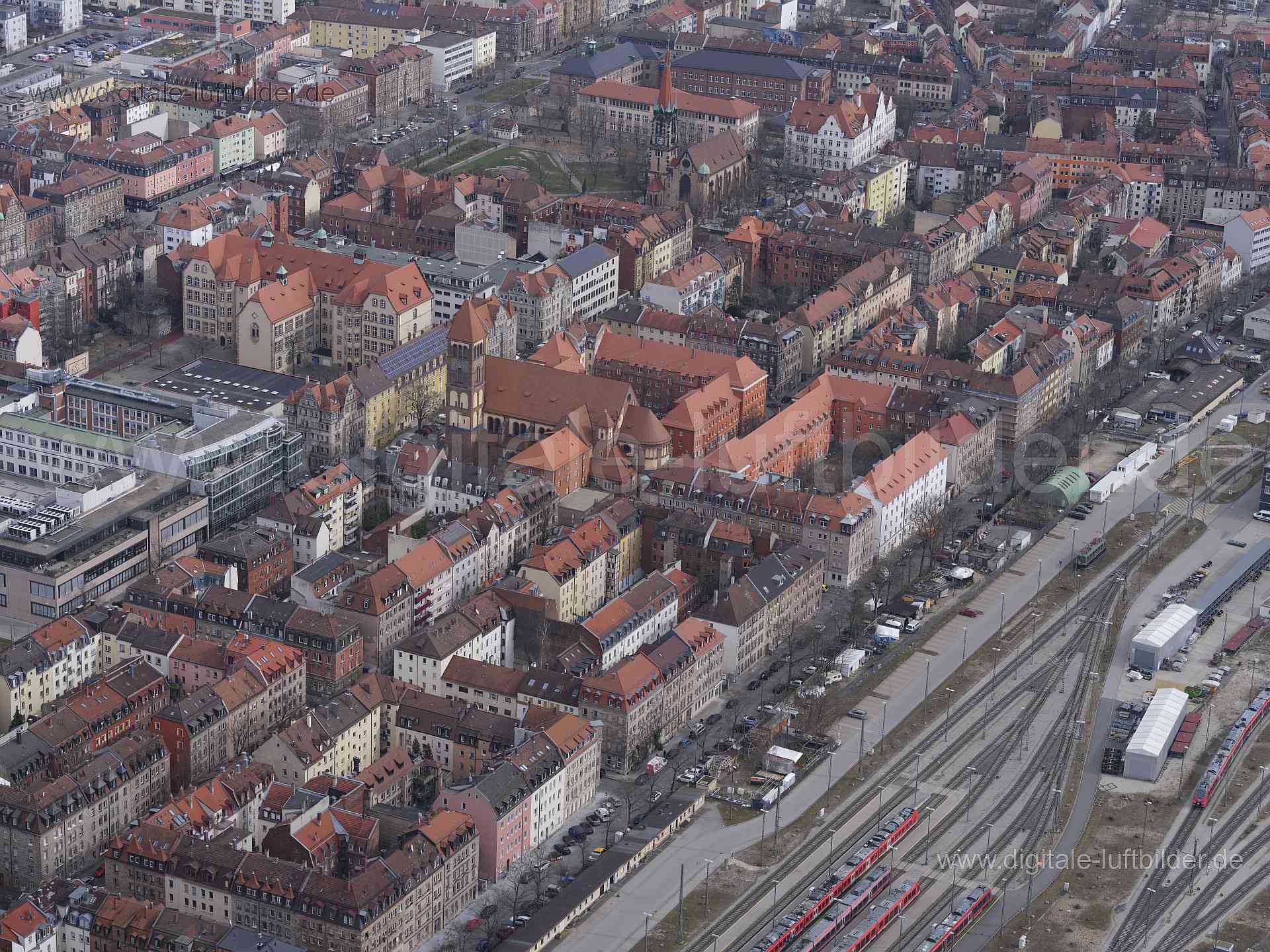 Titel: Gostenhof, Bildnummer: f540940, Ort / Stadt: Nürnberg, (Land)Kreis: kreisfreie Stadt Nürnberg, Regierungsbezirk: Mittelfranken, Bundesland: Bayern, Aufnahmedatum: 10.03.2024, Schlagwörter: Deutschland, 90429, Adam-Klein-Straße, Austraße, Bärenschanzstraße, Denisstraße, Dr.-Heinz-Sebiger-Straße, Fürther Straße, Glockendonstraße, Kernstraße, Mannertstraße, Mendelstraße, Müllnerstraße, Nürnberg, Oskar-Schindler-Straße, Paumgartnerstraße, Preißlerstraße, Sielstraße, Troststraße, Veit-Stoß-Pla