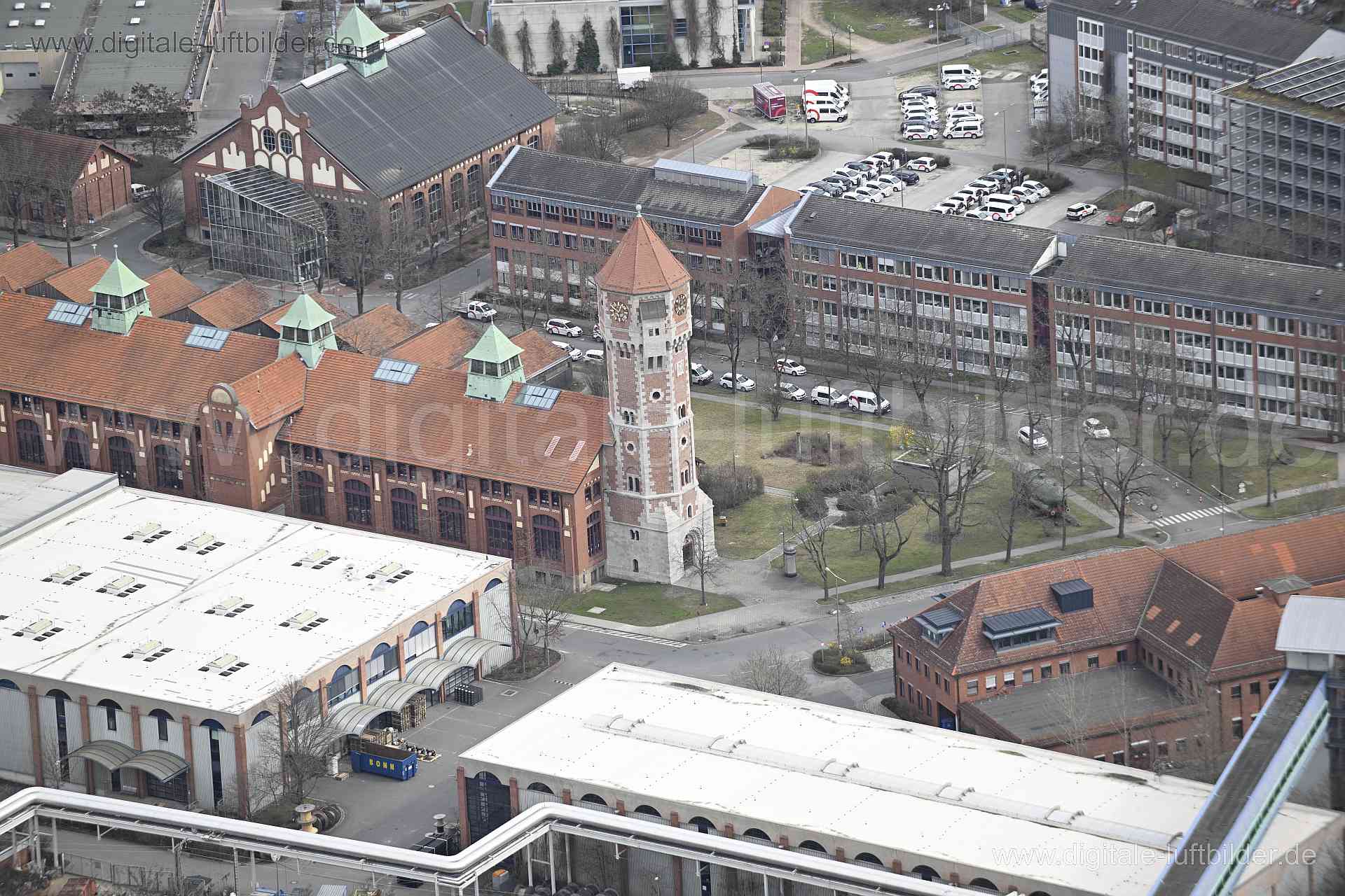 Titel: Sandreuth, N-Ergie, Bildnummer: n540250, Ort / Stadt: Nürnberg, (Land)Kreis: kreisfreie Stadt Nürnberg, Regierungsbezirk: Mittelfranken, Bundesland: Bayern, Aufnahmedatum: 10.03.2024, Schlagwörter: Deutschland, 90441, Maybachstraße, Nürnberg, Sandreuthstraße, Turm, Denkmal, Denkmalschutz, Uhrenhaus, N-Ergie AG, N-Ergie, Backstein, Klinker, Achitektur, Monat: März, Jahreszeit: Frühling, Tageszeit: Mittag, Jahr: 2024, Flug ID: 20240310, Bildstatus: unbearbeitetes Rohbild, Bildabmessung: 825
