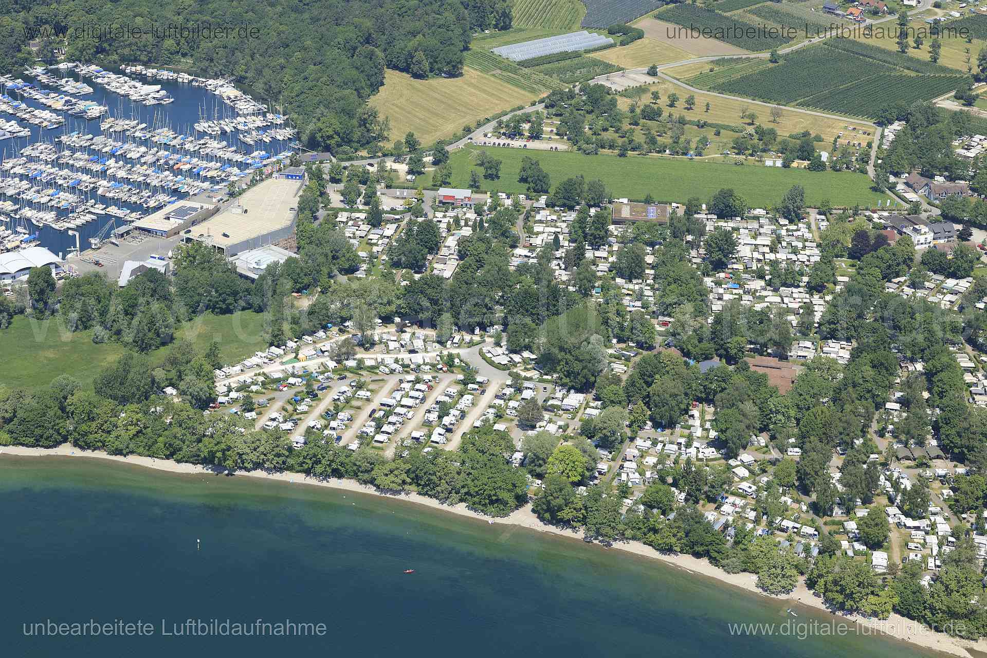 Luftbild - Gohren, Campingplatz, Ort: Gohren, Tags: Camping, Campingplatz, Bodensee, ...