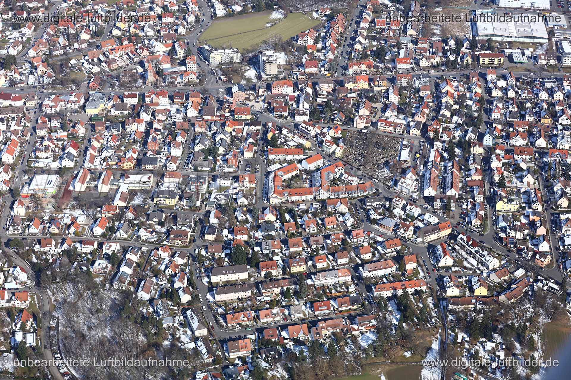 Titel: Eibach, Bildnummer: c252760, Ort / Stadt: Nürnberg, (Land)Kreis: kreisfreie Stadt Nürnberg, Regierungsbezirk: Mittelfranken, Bundesland: Bayern, Aufnahmedatum: 21.03.2018, Schlagwörter: Luftbild, Luftbilder, Luftbildfotografie, Luftaufnahme, Luftbildaufnahme, Luftfoto, Vogelperspektive, Vogelansicht, Deutschland, Schräg- und Senkrecht-Luftaufnahmen, Orthofotografie, Eibach, Fritz-Weidner-Straße, Dahlienstraße, Asternstraße, Hortsienstraße, Luzernenweg, Staudenweg, Am Kohlrangen, Gloxinien