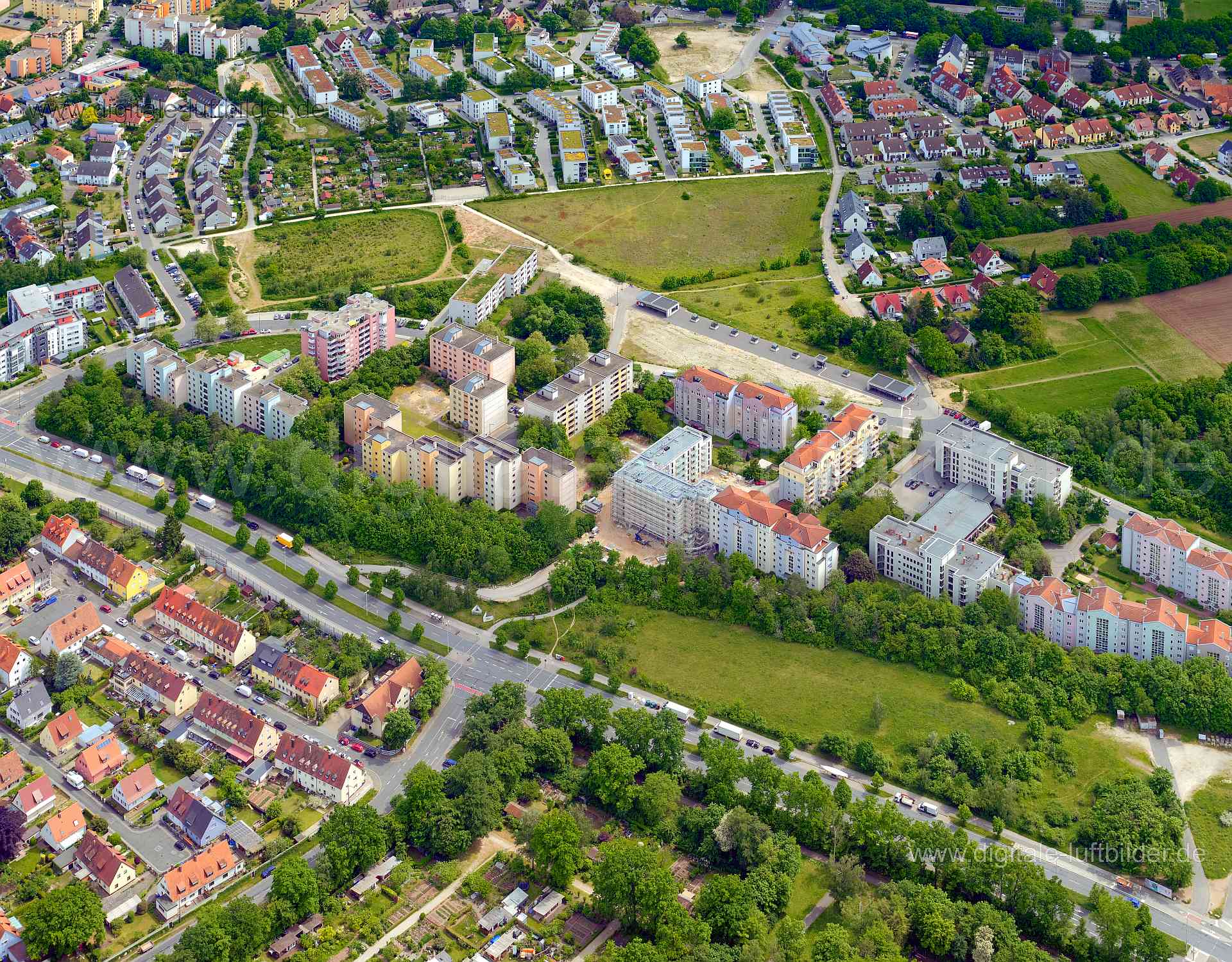 Luftbild - Großreuth bei Schweinau, Ort: Nürnberg, Tags: Großreuth bei Schweinau, , Appenzeller Straße, Elsa-Brändström-St...