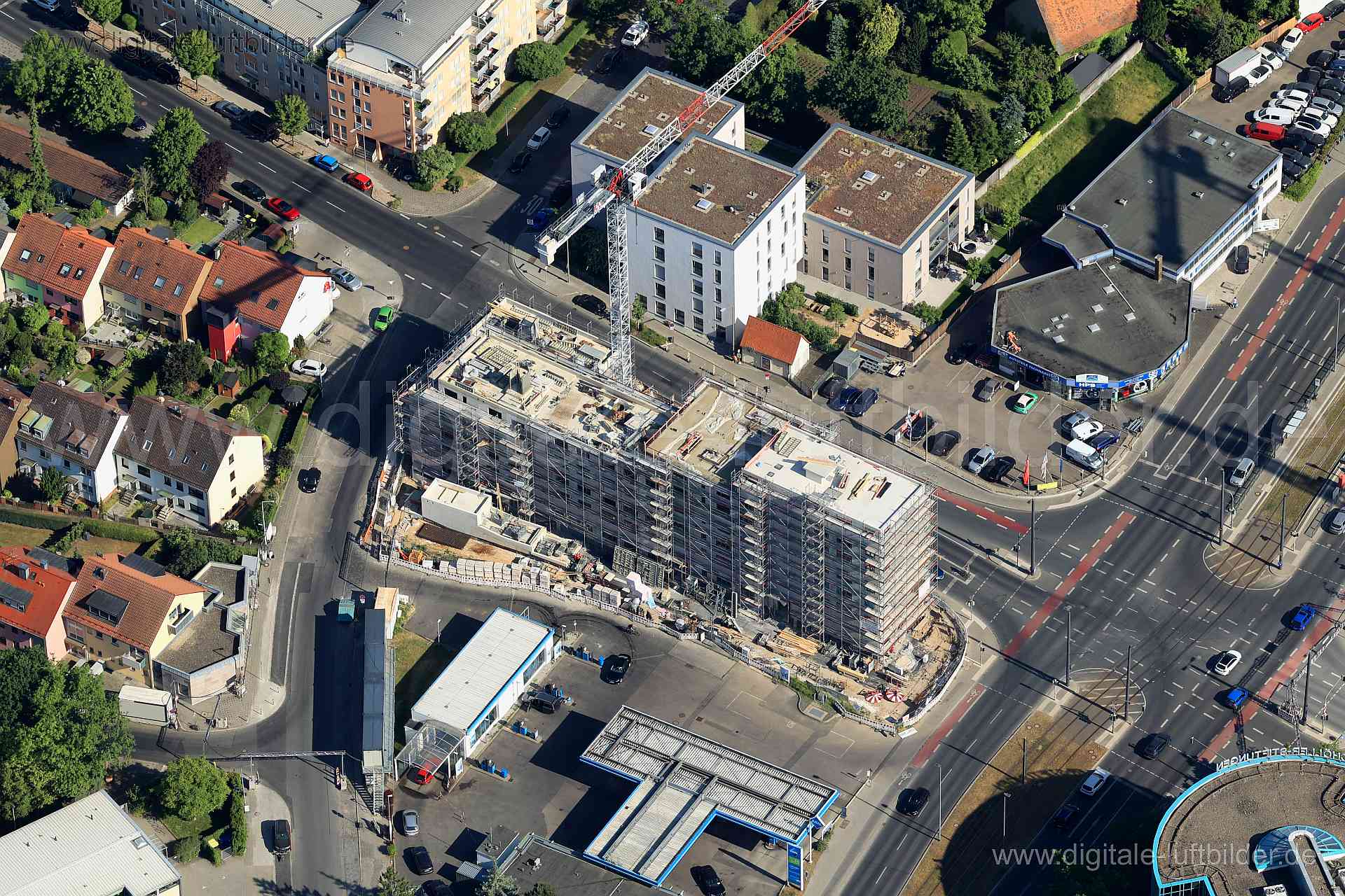 Luftbild - Kilian 1, Ort: Nürnberg, Tags: Kilian 1, Baustelle, Thone, Gerüst, Gerüstbau, , Am Thoner Espan, Forchheimer St...