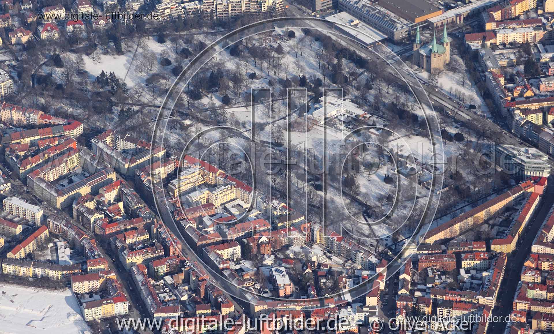 Titel: Stadtpark, Bildnummer: cc44090, Ort / Stadt: Nürnberg, (Land)Kreis: kreisfreie Stadt Nürnberg, Regierungsbezirk: Mittelfranken, Bundesland: Bayern, Aufnahmedatum: 11.02.2012, Schlagwörter: Luftbild, Luftbilder, Luftbildfotografie, Luftaufnahme, Luftbildaufnahme, Luftfoto, Vogelperspektive, Vogelansicht, Deutschland, Schräg- und Senkrecht-Luftaufnahmen, Orthofotografie, Stadtpark, Parkstraße, Berckhauserstraße, Nordstadt, Friedenstraße, Kantstraße, Pirckheimerstraße, Mörlgasse, Monat: Febr