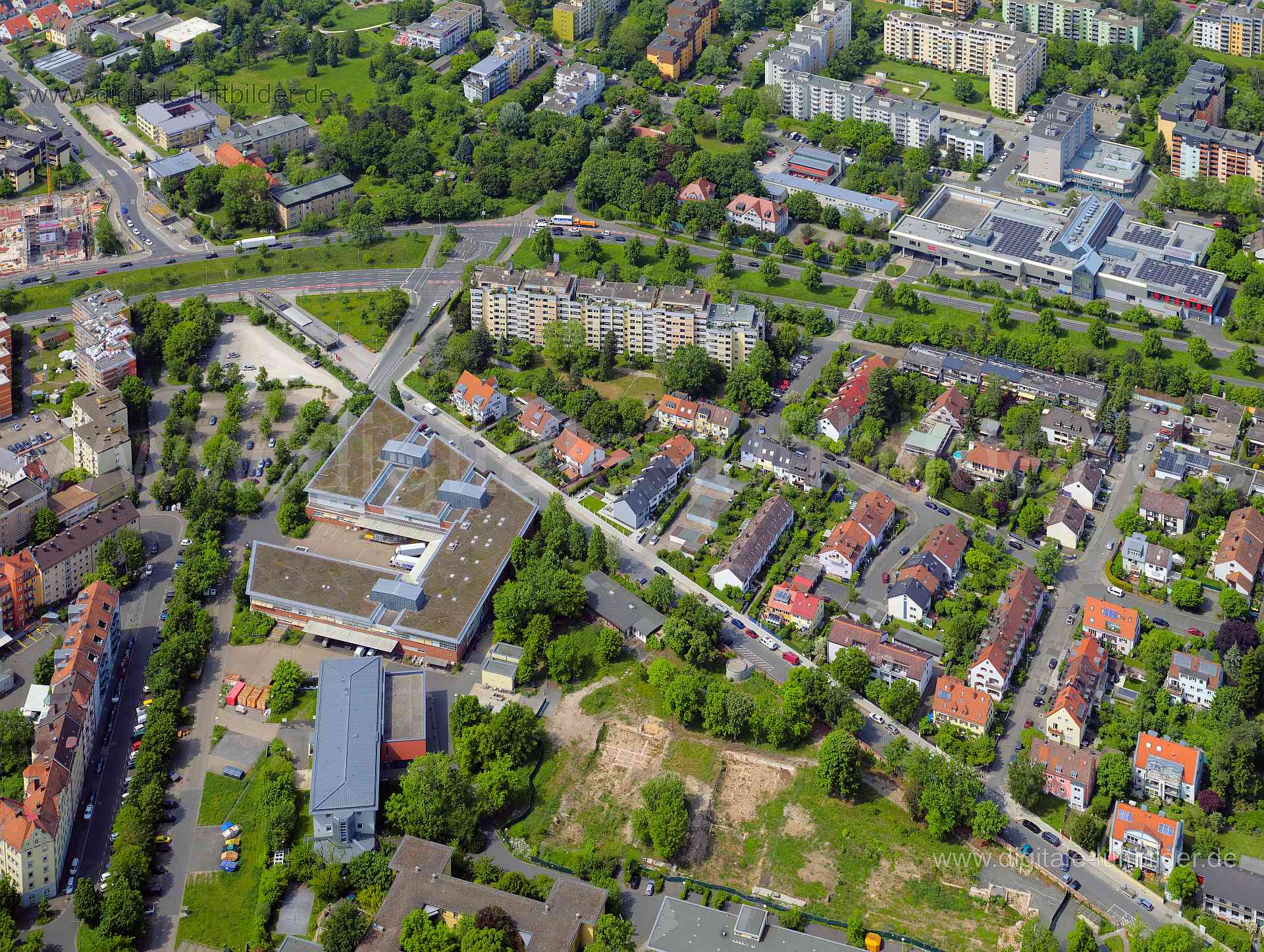 Luftbild - Vogelherd, Ort: Nürnberg, Tags: Vogelherd, St. Johannis, Haus 52, , , Aachener Straße, Friedrich-Löffler-Straße...