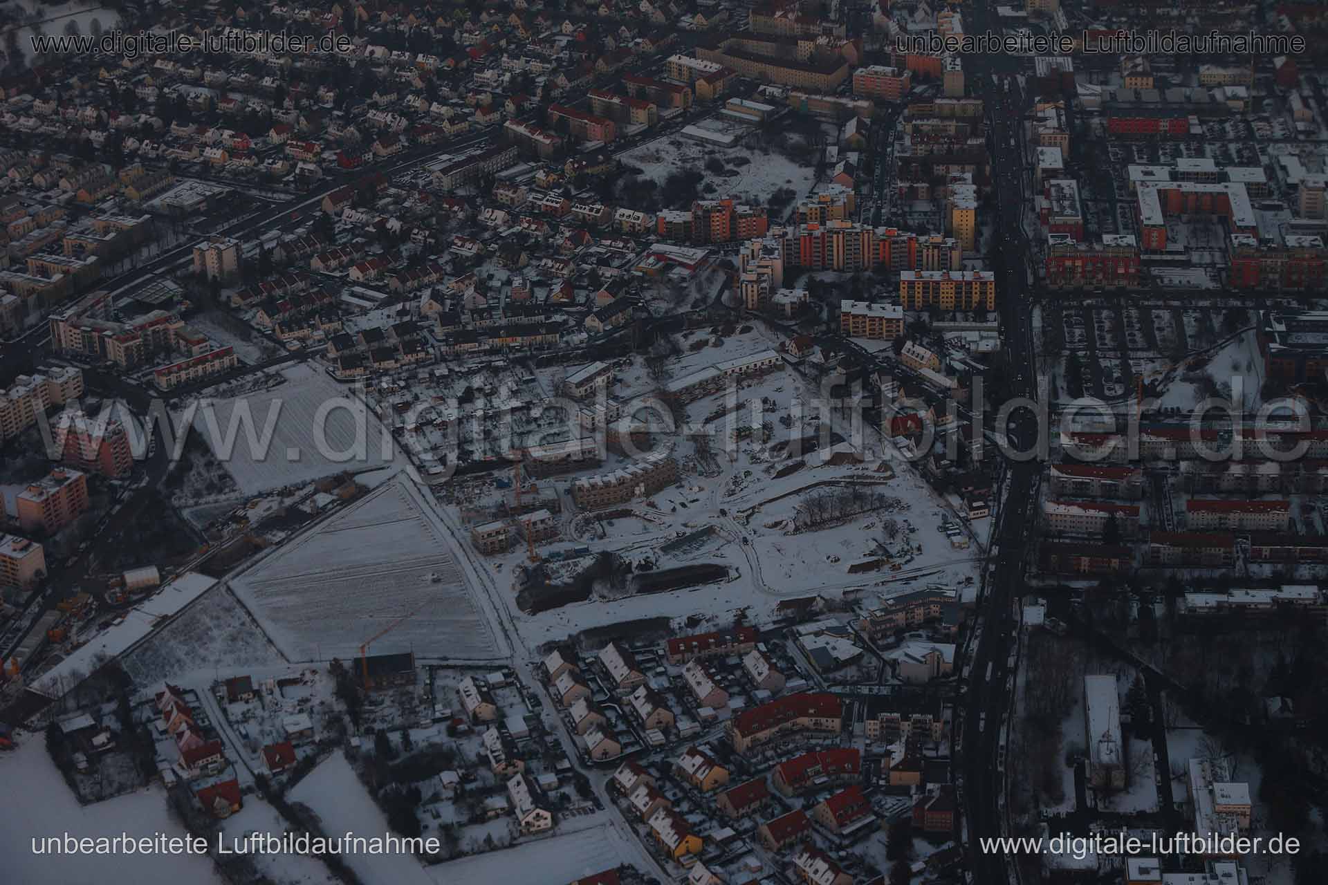 Titel: Wallensteinstraße, Bildnummer: c199940, Ort / Stadt: Nürnberg, (Land)Kreis: kreisfreie Stadt Nürnberg, Regierungsbezirk: Mittelfranken, Bundesland: Bayern, Aufnahmedatum: 21.01.2016, Schlagwörter: Luftbild, Luftbilder, Luftbildfotografie, Luftaufnahme, Luftbildaufnahme, Luftfoto, Vogelperspektive, Vogelansicht, Deutschland, Schräg- und Senkrecht-Luftaufnahmen, Orthofotografie, Wallensteinstraße, Züricher Straße, Rothenburger Straße, Hartungstraße, Genfer Straße, Erasmusstraße, Marconistra