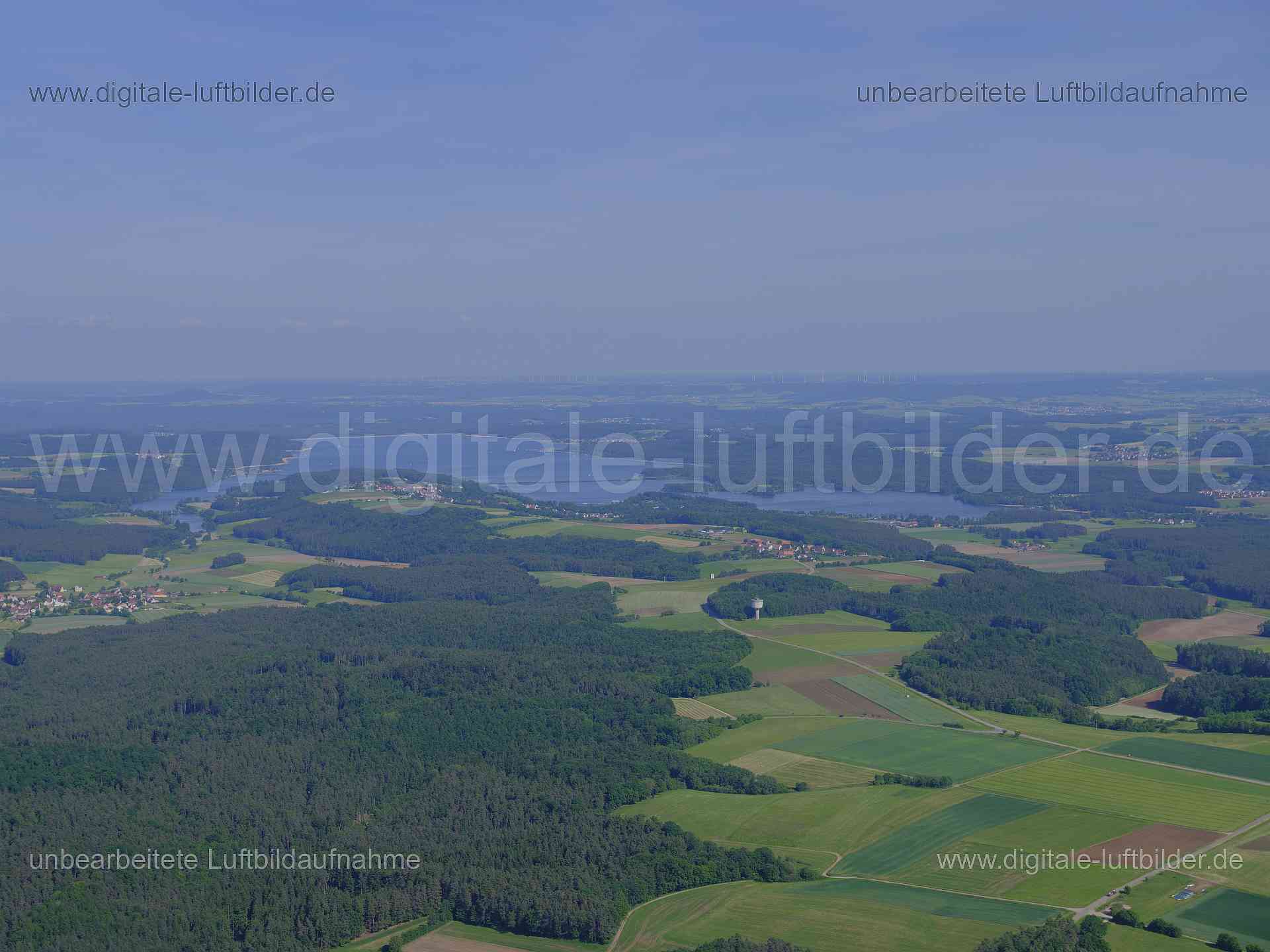 Luftbild - Brombachsee, Ort: Pleinfeld, Tags: Brombachsee, See, Horizont, Himmel, Panorama, ...