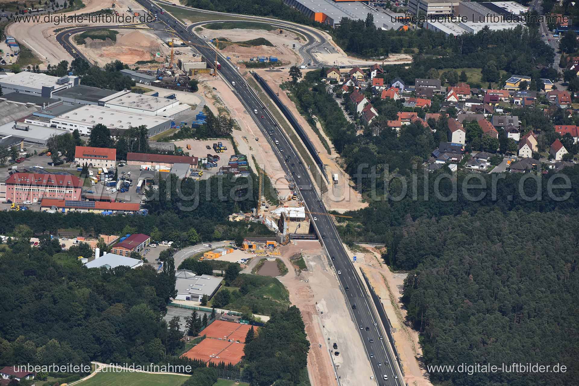 Titel: Autobahn A6, Bildnummer: n273740, Ort / Stadt: Schwabach, (Land)Kreis: kreisfreie Stadt Schwabach, Regierungsbezirk: Mittelfranken, Bundesland: Bayern, Aufnahmedatum: 30.06.2018, Schlagwörter: Luftbild, Luftbilder, Luftbildfotografie, Luftaufnahme, Luftbildaufnahme, Luftfoto, Vogelperspektive, Vogelansicht, Deutschland, Schräg- und Senkrecht-Luftaufnahmen, Orthofotografie, Autobahn A6, Schwabach-Süd, Rother Straße, Monat: Juni, Jahreszeit: Sommer, Tageszeit: Mittag / Nachmittag, Jahr: 201