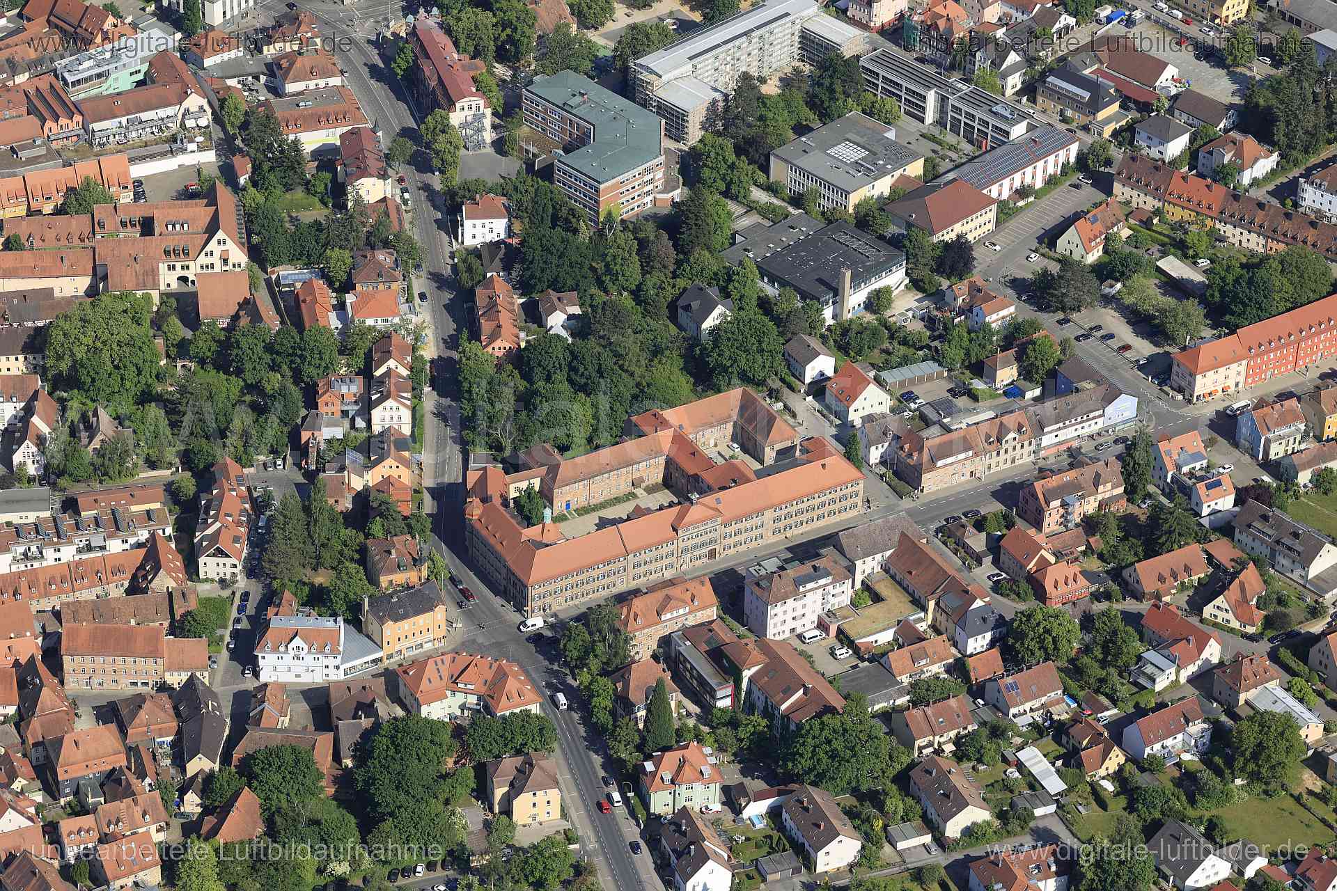 Luftbild - Berufsschule Schwabach, Ort: Schwabach, Tags: Berufschule Schwabach, Berufsschule, ...