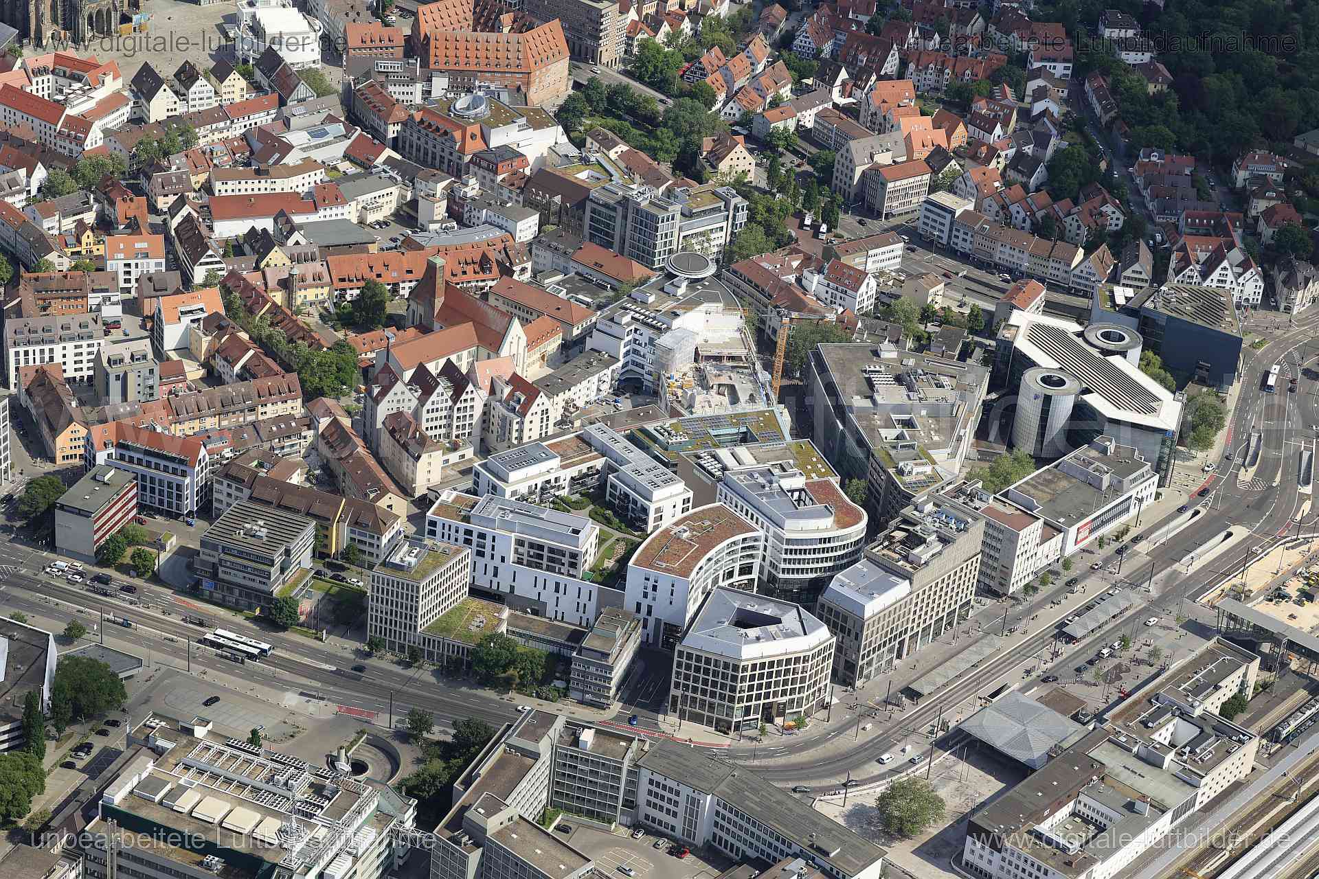 Luftbild - Ulm Hauptbahnhof, Ort: Ulm, Tags: Hauptbahnhof, ...