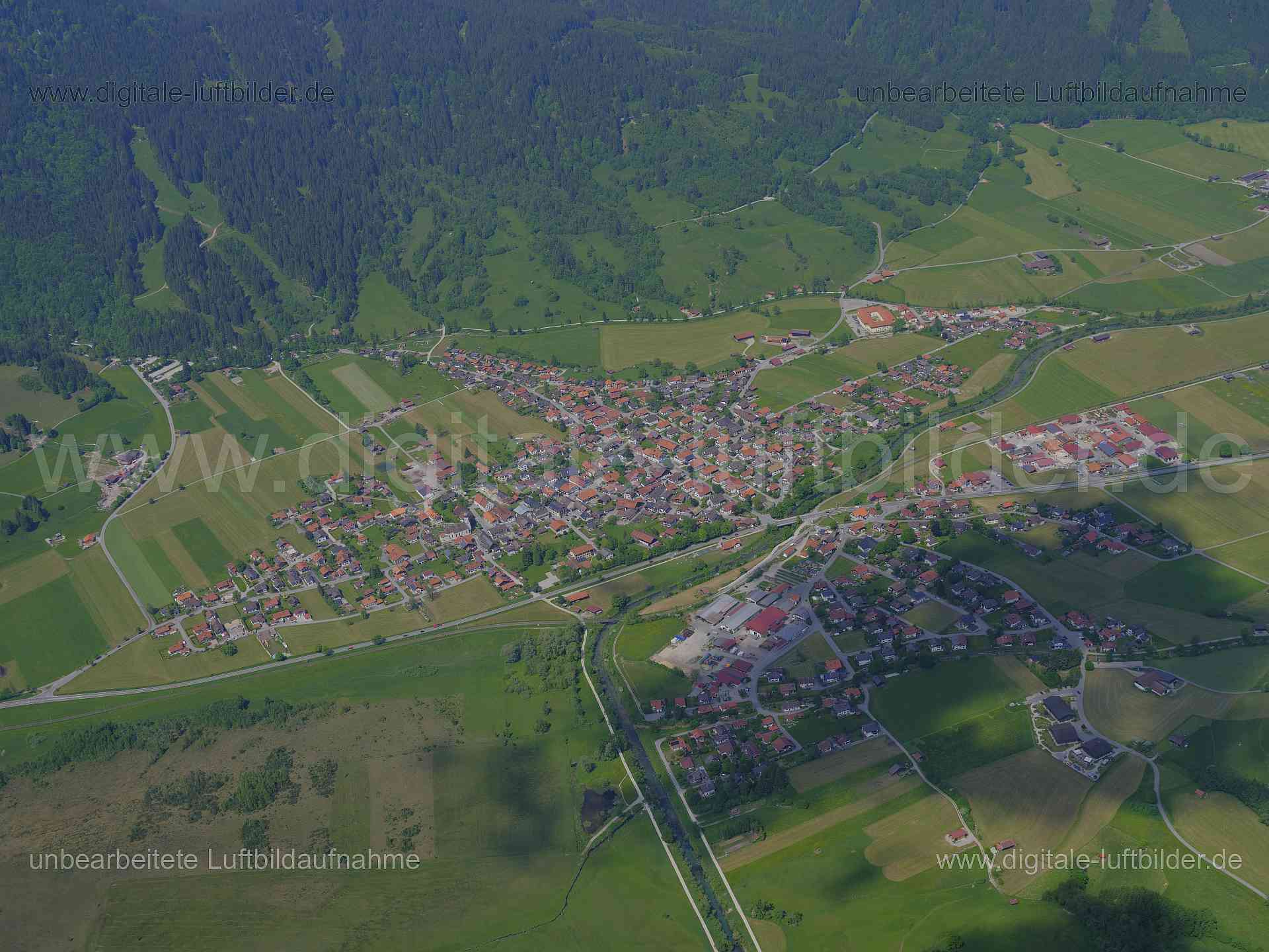 Luftbild - Unterammergau, Ort: Unterammergau, Tags: Unterammergau, ...